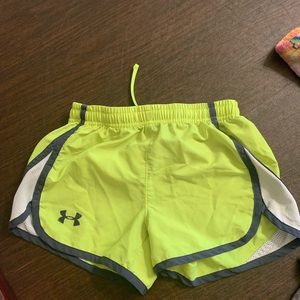 Under amour kids neon sport shorts